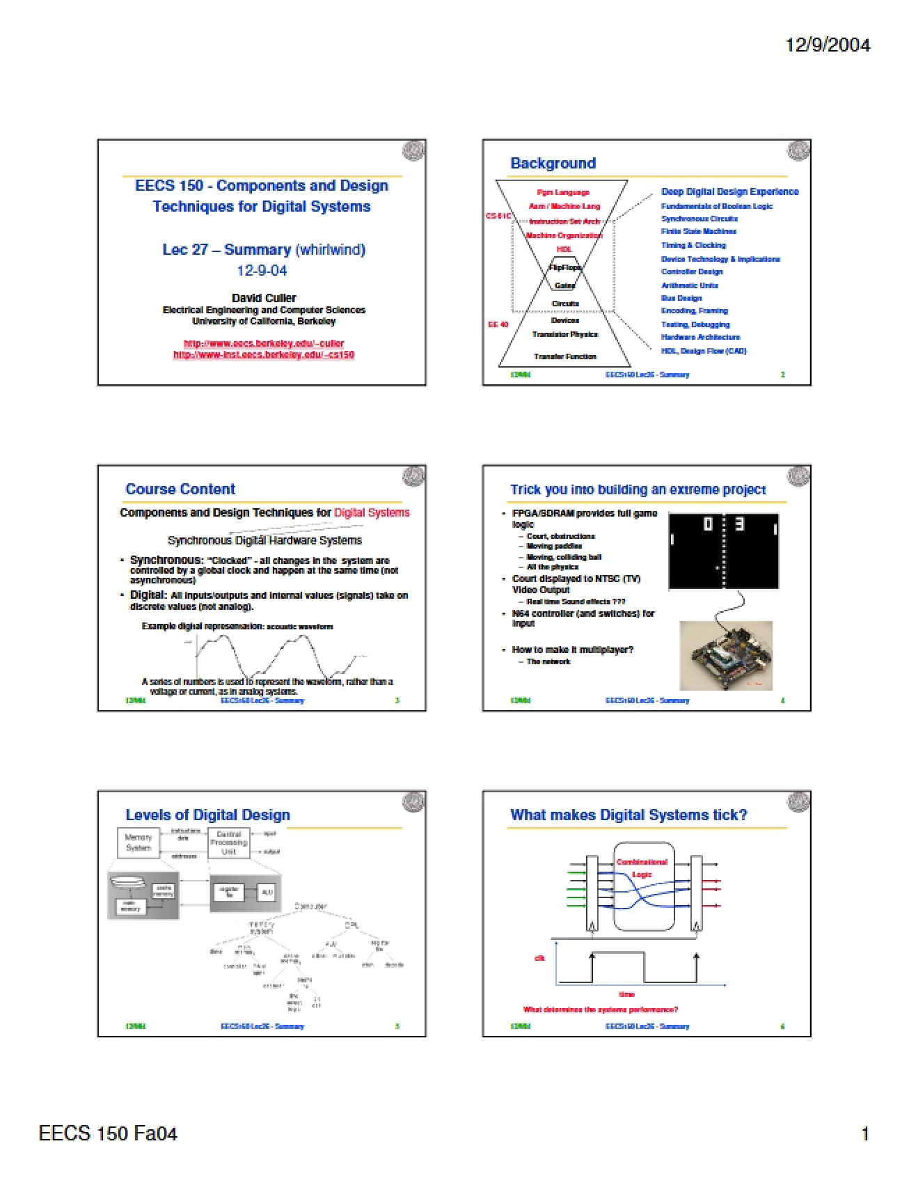 Lecture 27 Notes