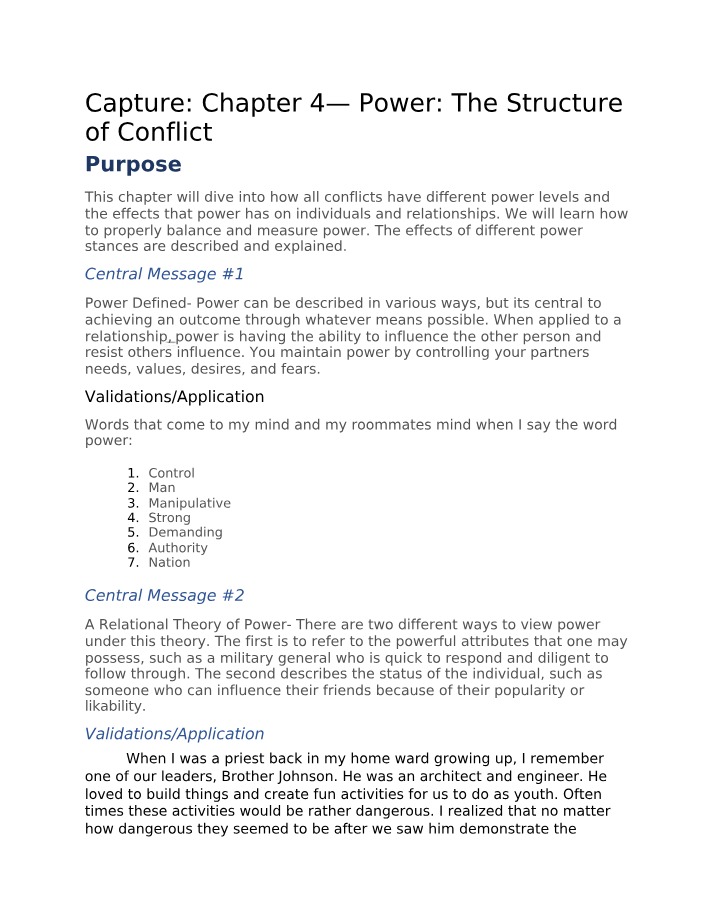 Power and the Structure of Conflict