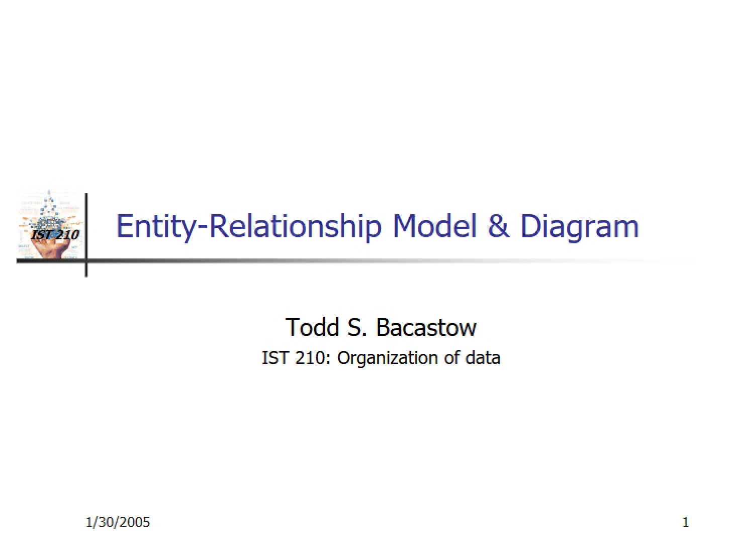 Entity Relationship Modeling