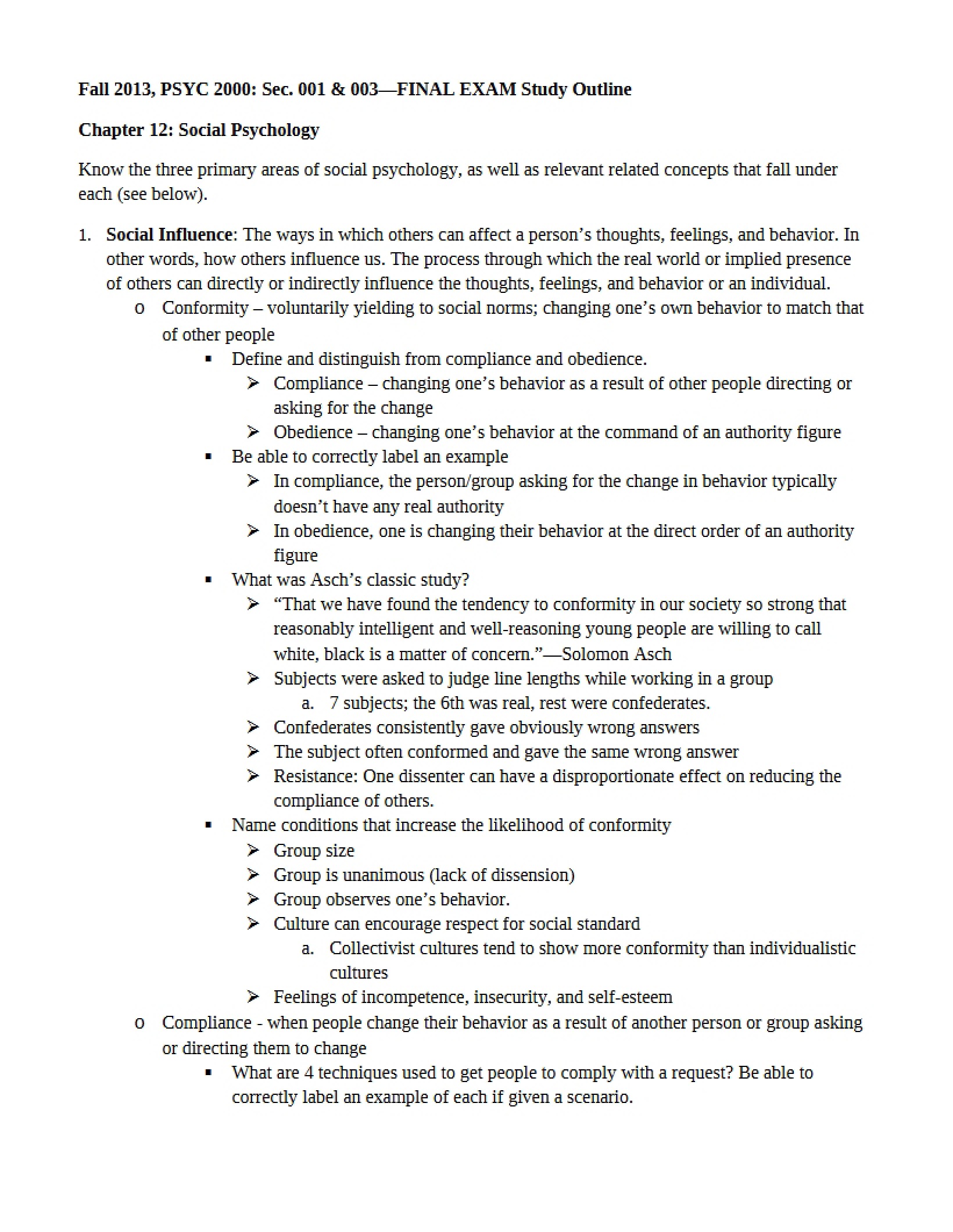 Chapter Twelve Social Psychology