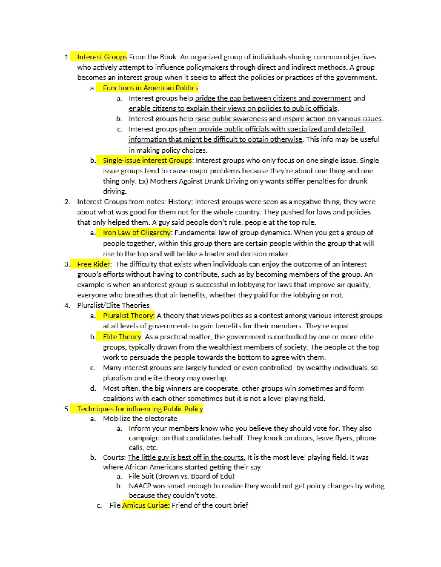 Political Science Notes