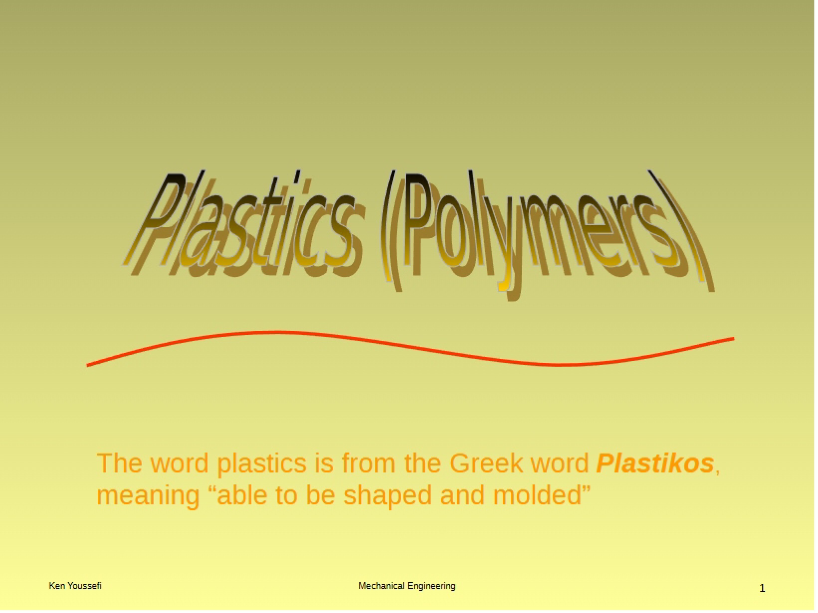 Plastics in Mechanical Design
