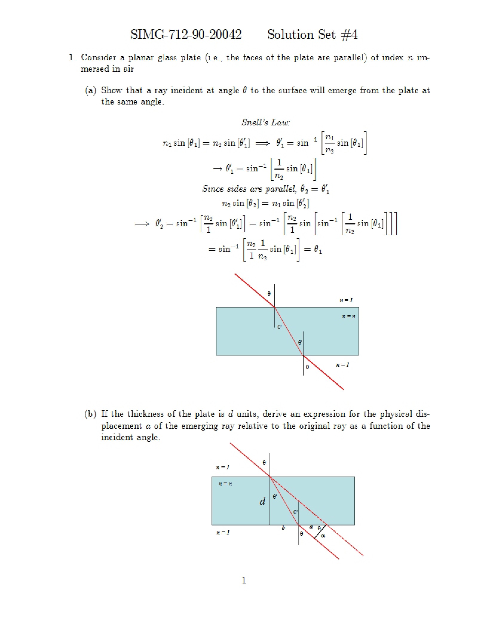 Notes for Imaging Science Principles