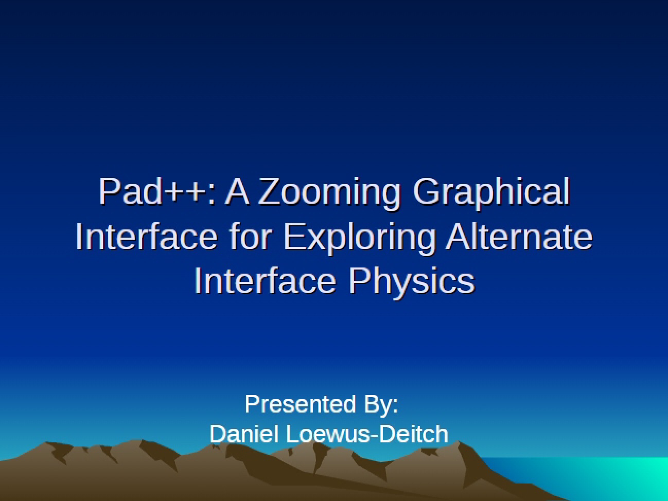 Exploring Alternate Interface Physics with Zooming Graphics