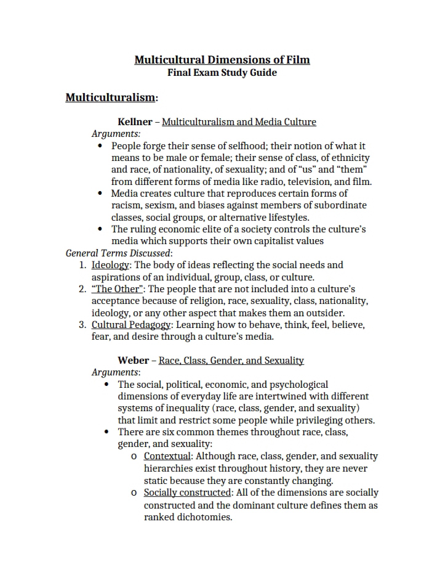 Diversity and Pluralism in Cinema