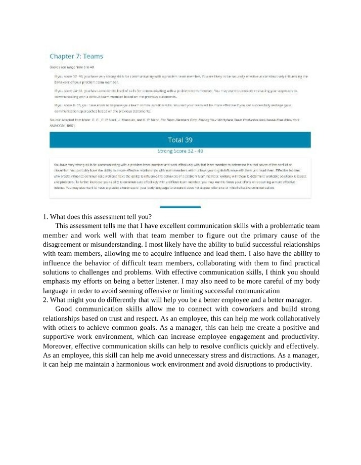 Teams Assessment - Chapter 7