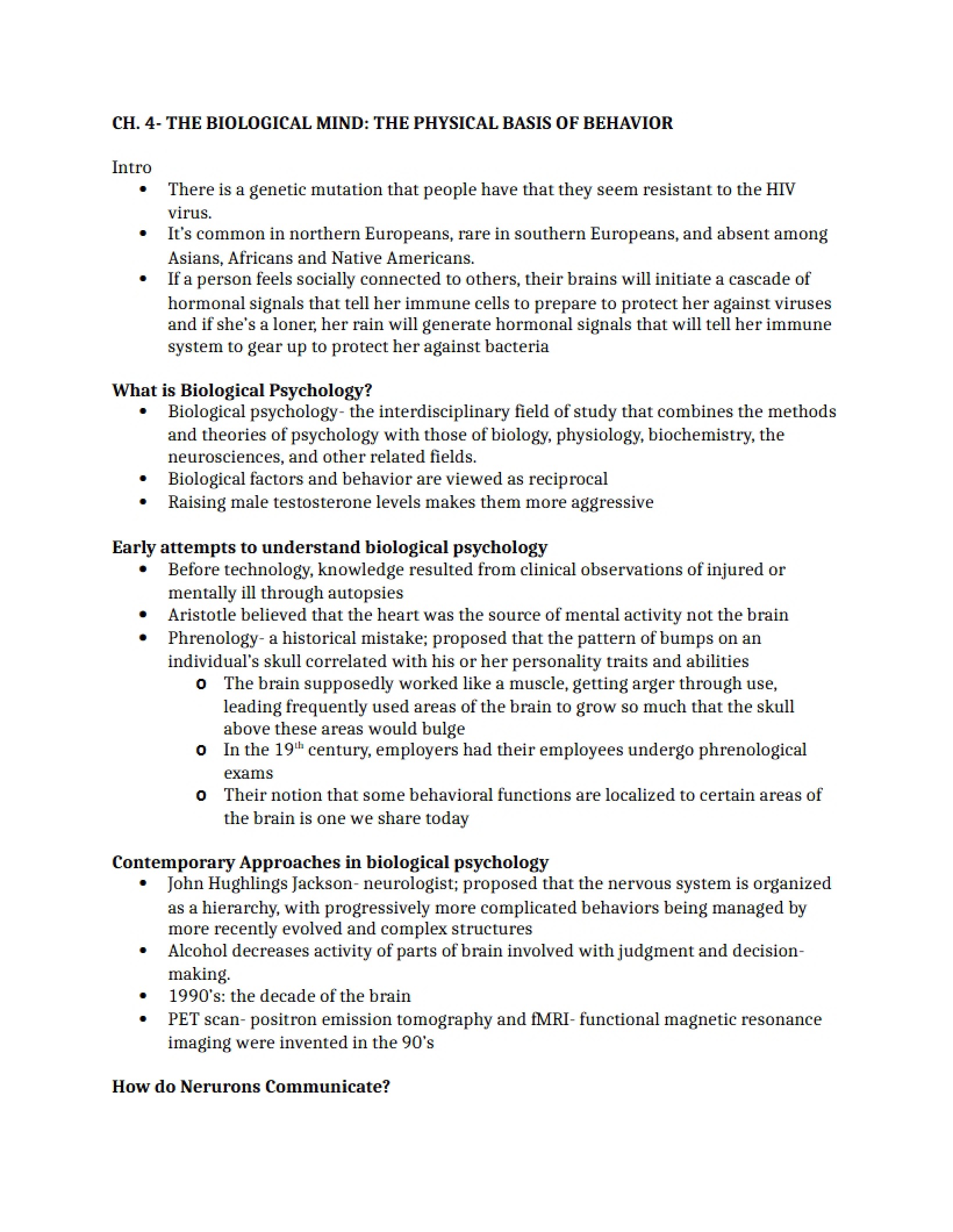 Psychology Chapter 4