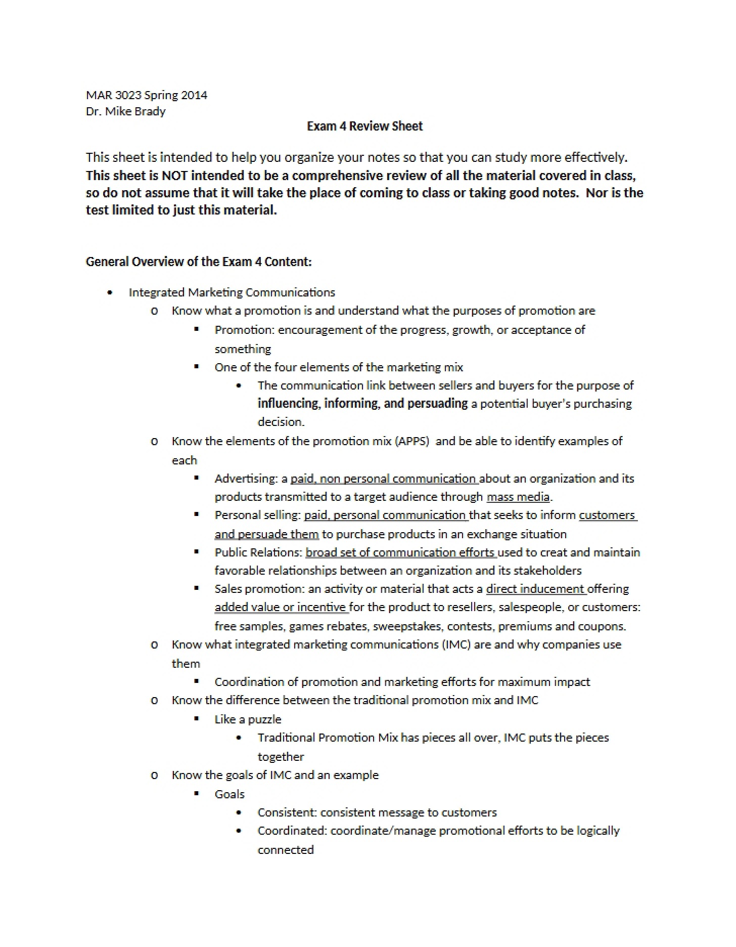 Fourth Examination