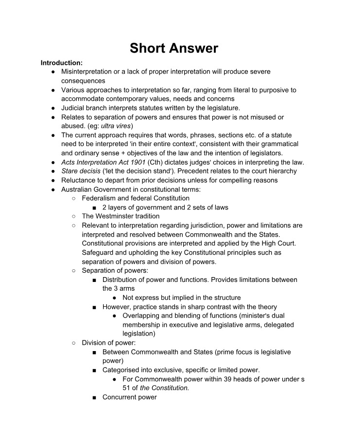 LLB1160 Interpretation Notes