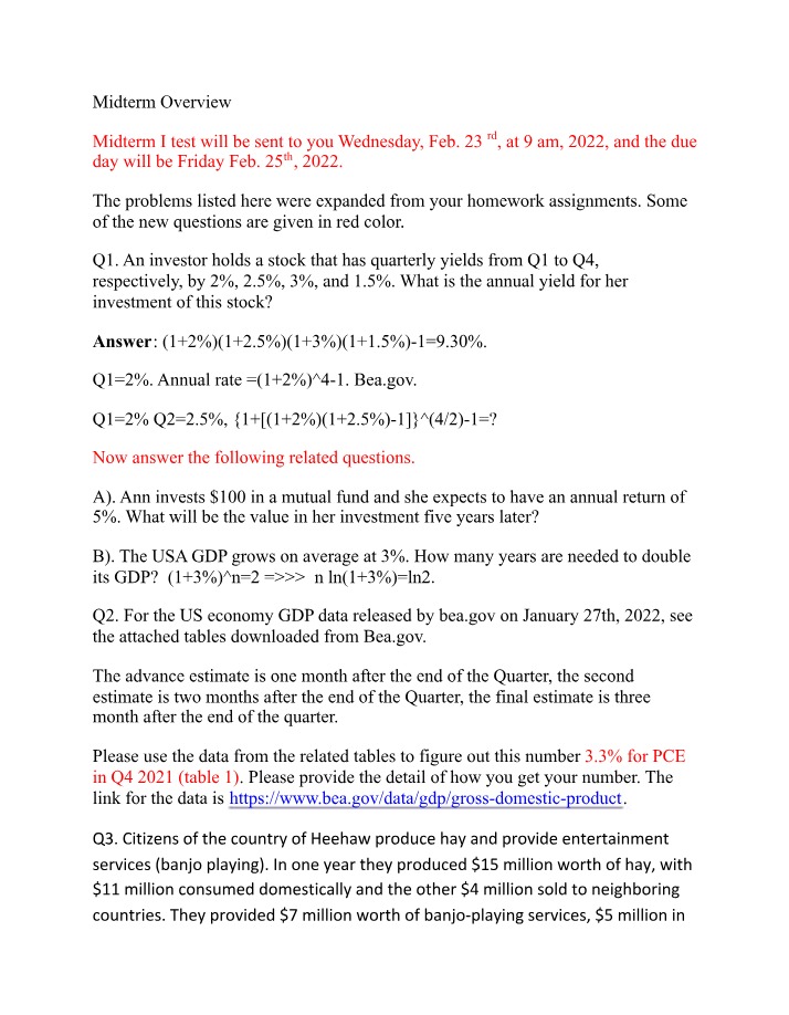 ACC101 - Midterm I Overview