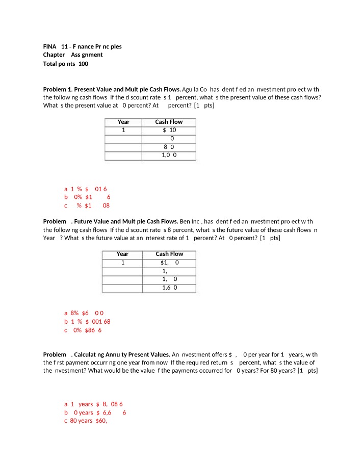 Present and Future Value, Annuity - Finance Principles