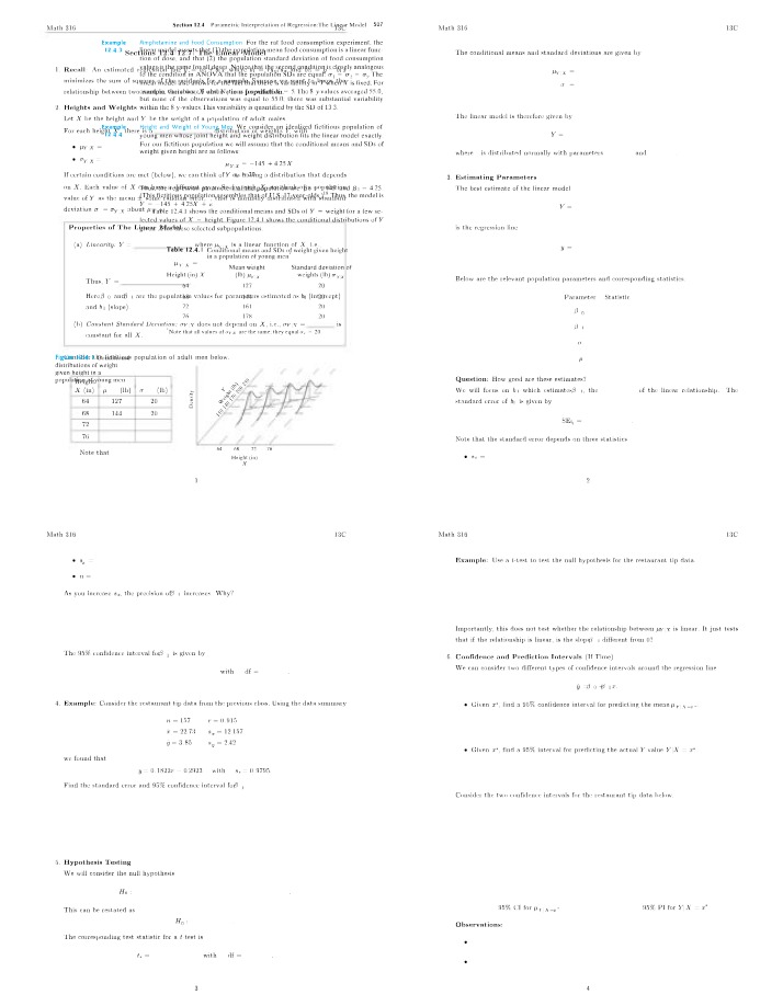 Parametric Interpretation of the Linear Regression Model