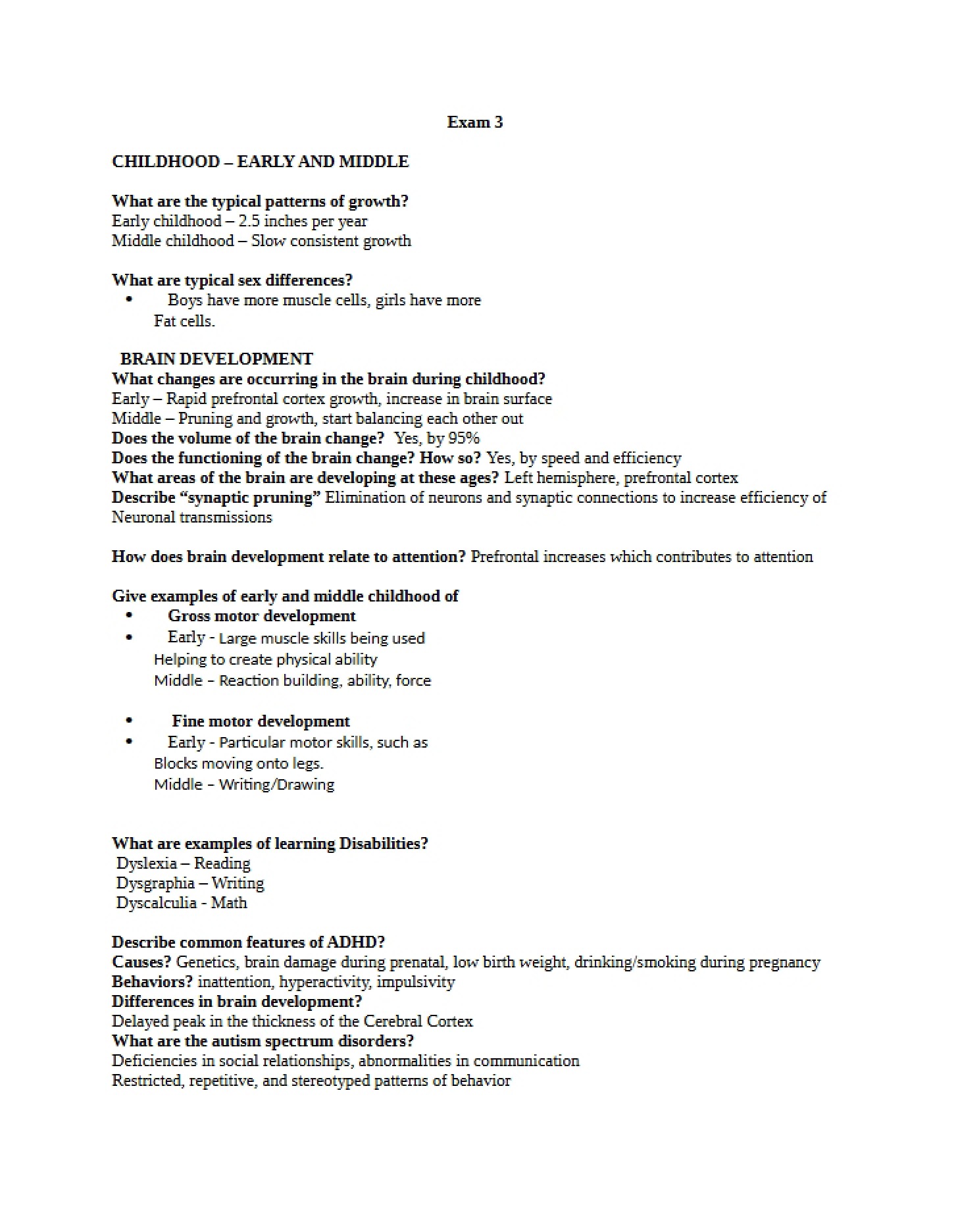 Exam Three Study Guide