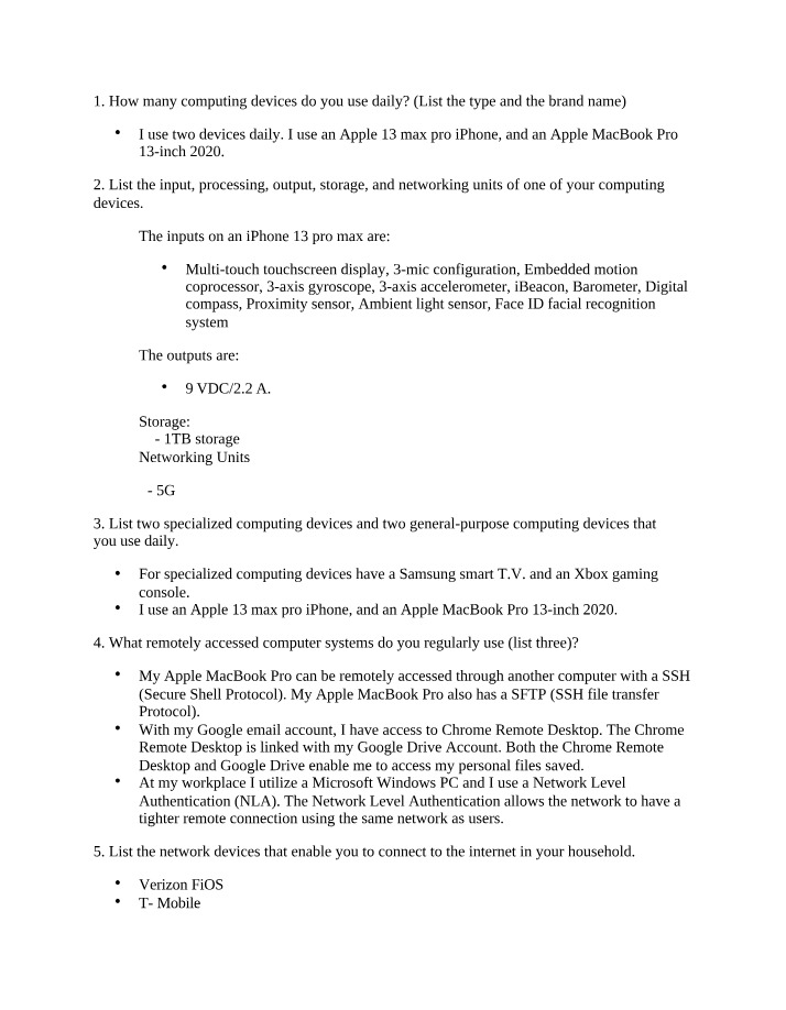 Types and Features of Computing Devices