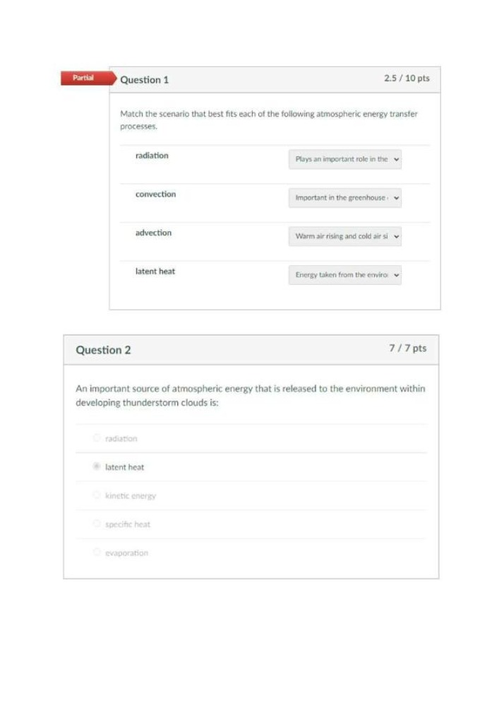 Meteorology I Quiz 2