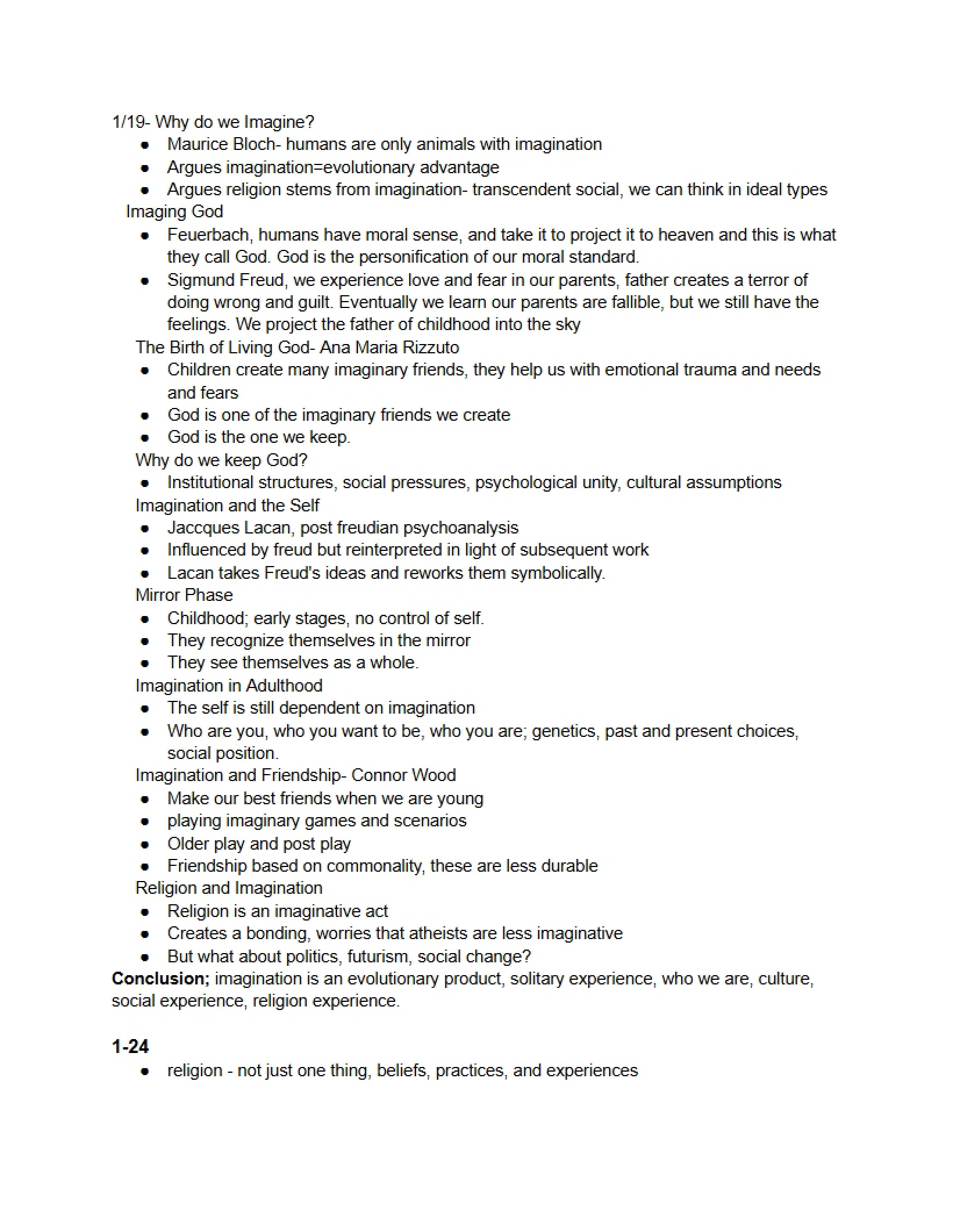 Session Notes