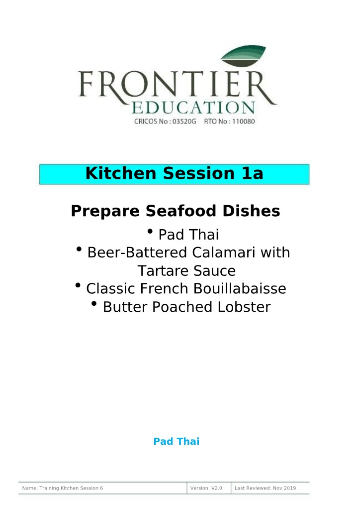 Pad Thai - Learn How to Prepare Delicious Seafood Dishes