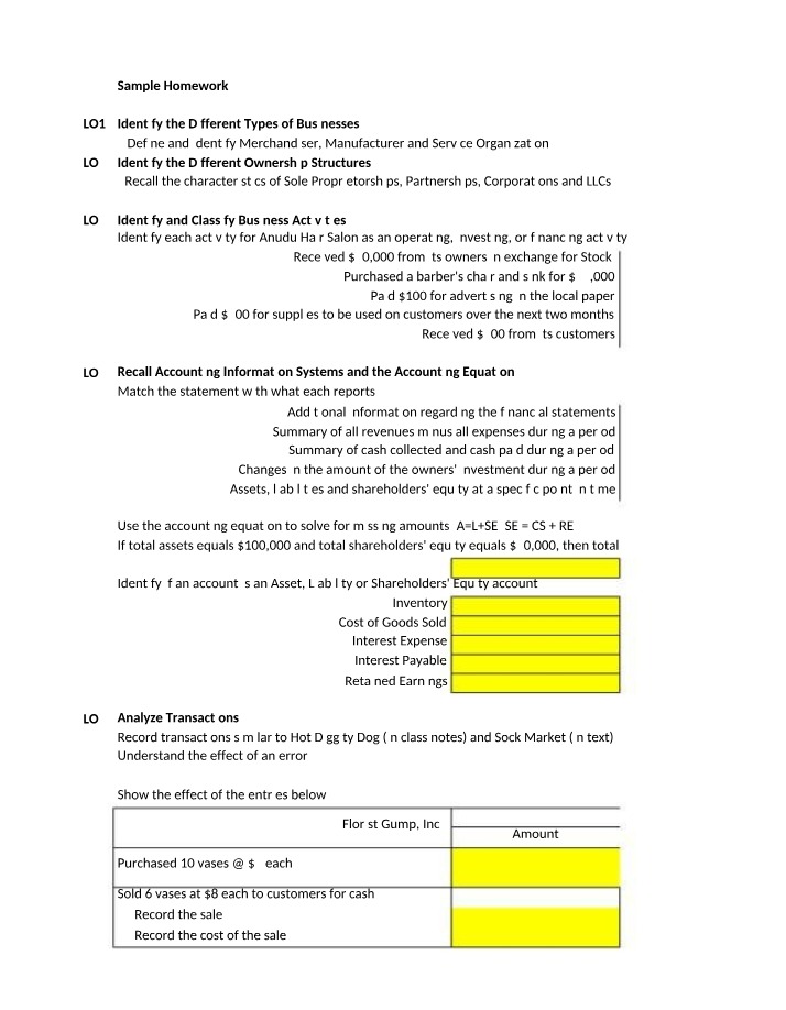 Classroom Exercises - Part 1