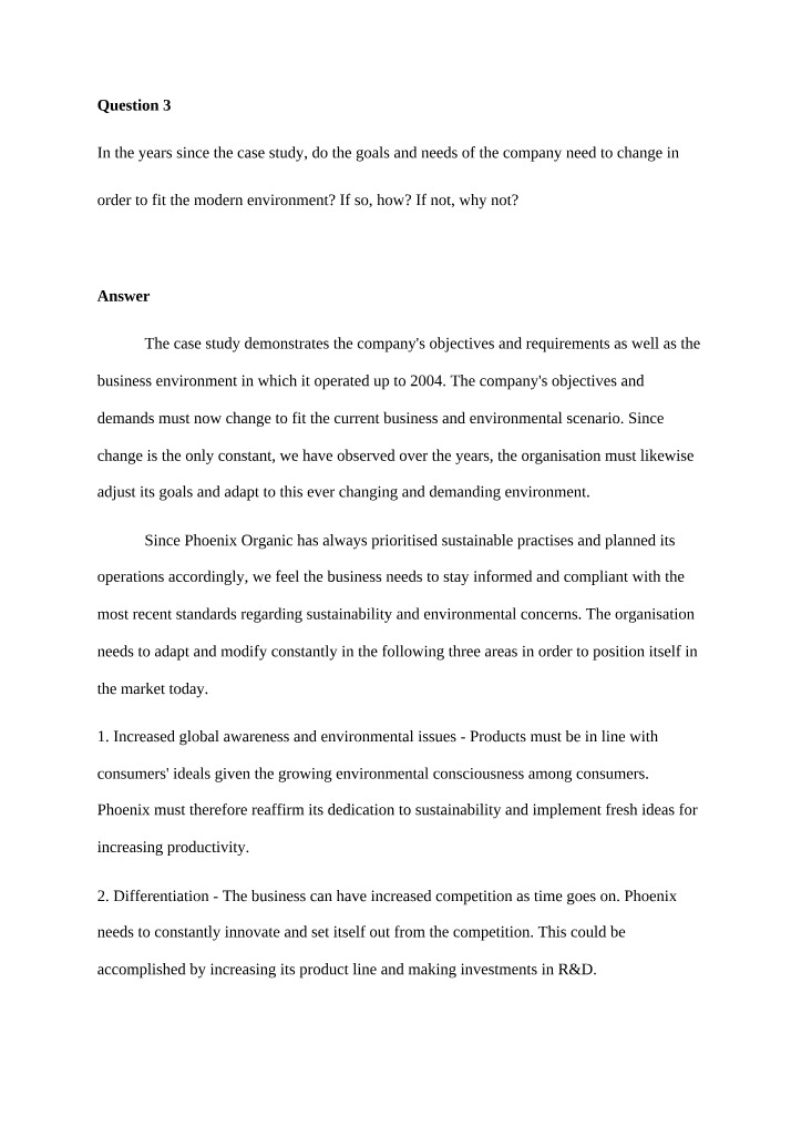 Assignment Question 3