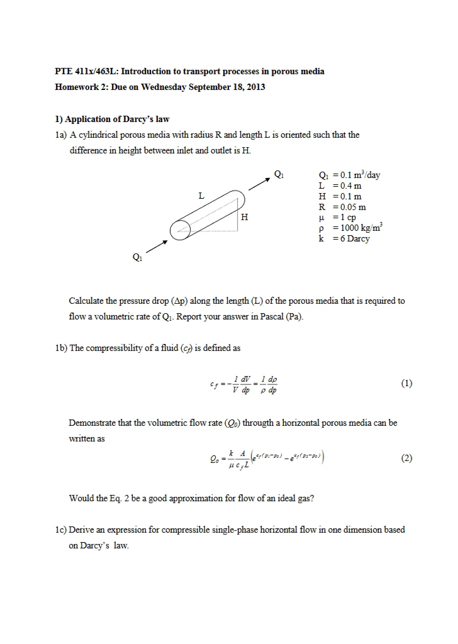 Problem Set for Homework Two