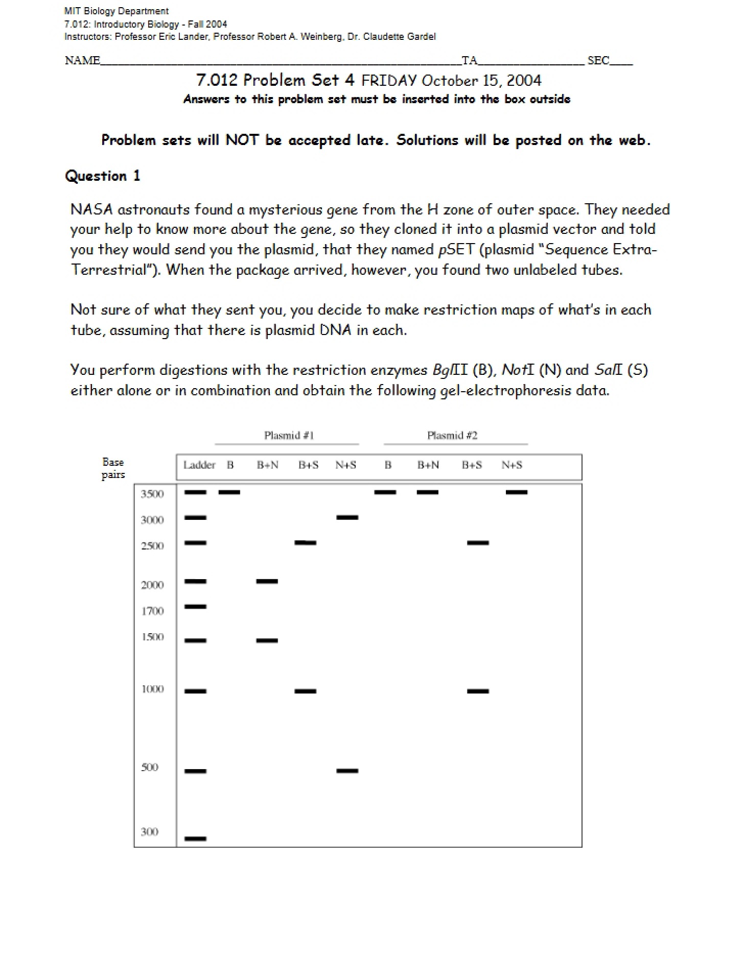 Problem Set Four