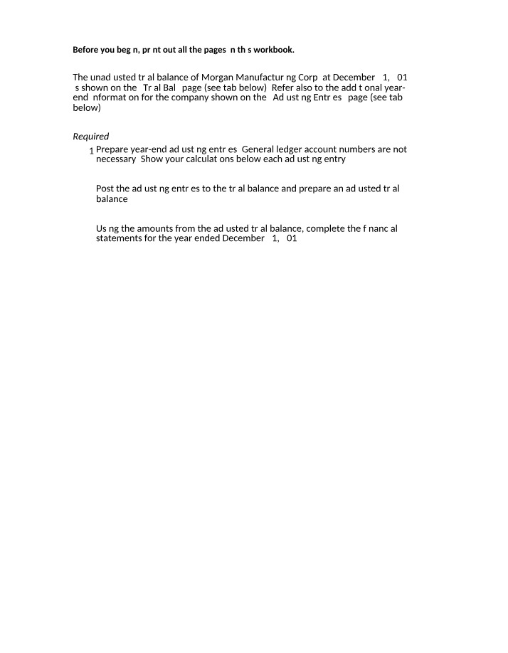 Year-End Adjusting Entries and Financial Statement Preparation