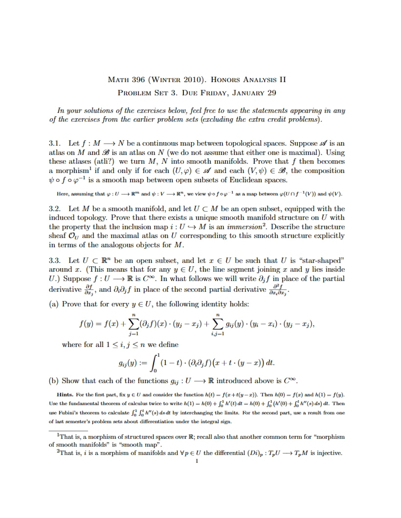 Honors Analysis II Notes 4