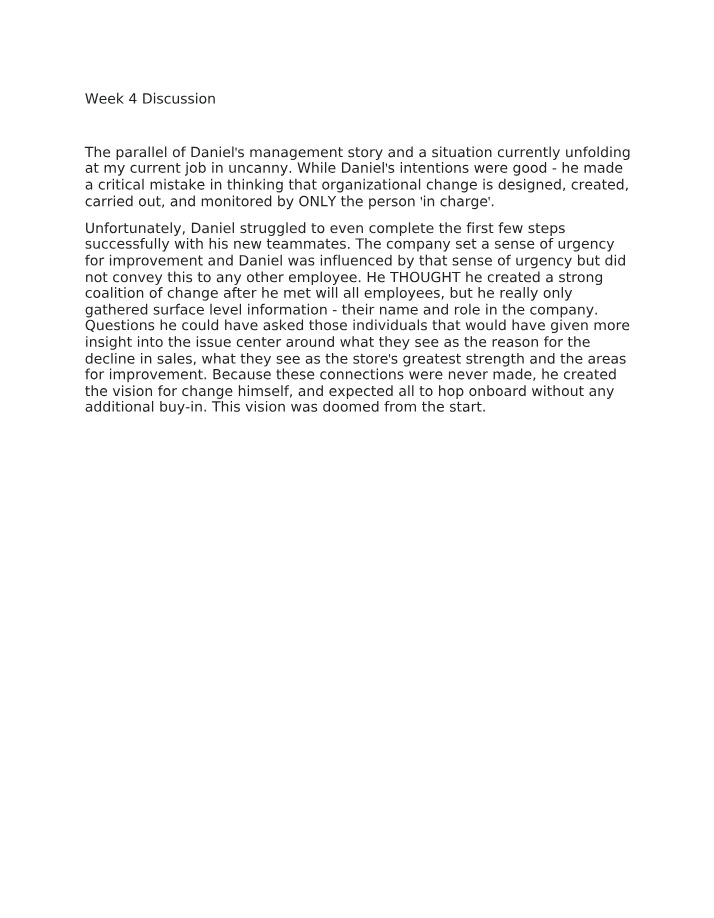 BUS302 - Week 4 Discussion