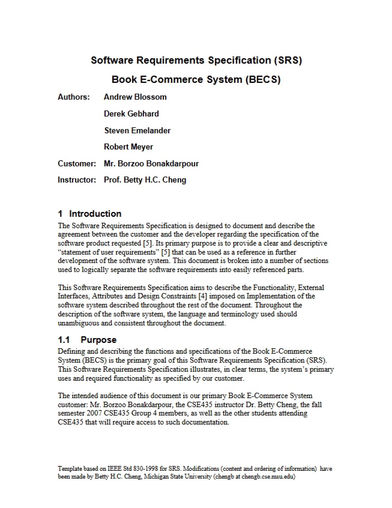 Specifying Software Requirements