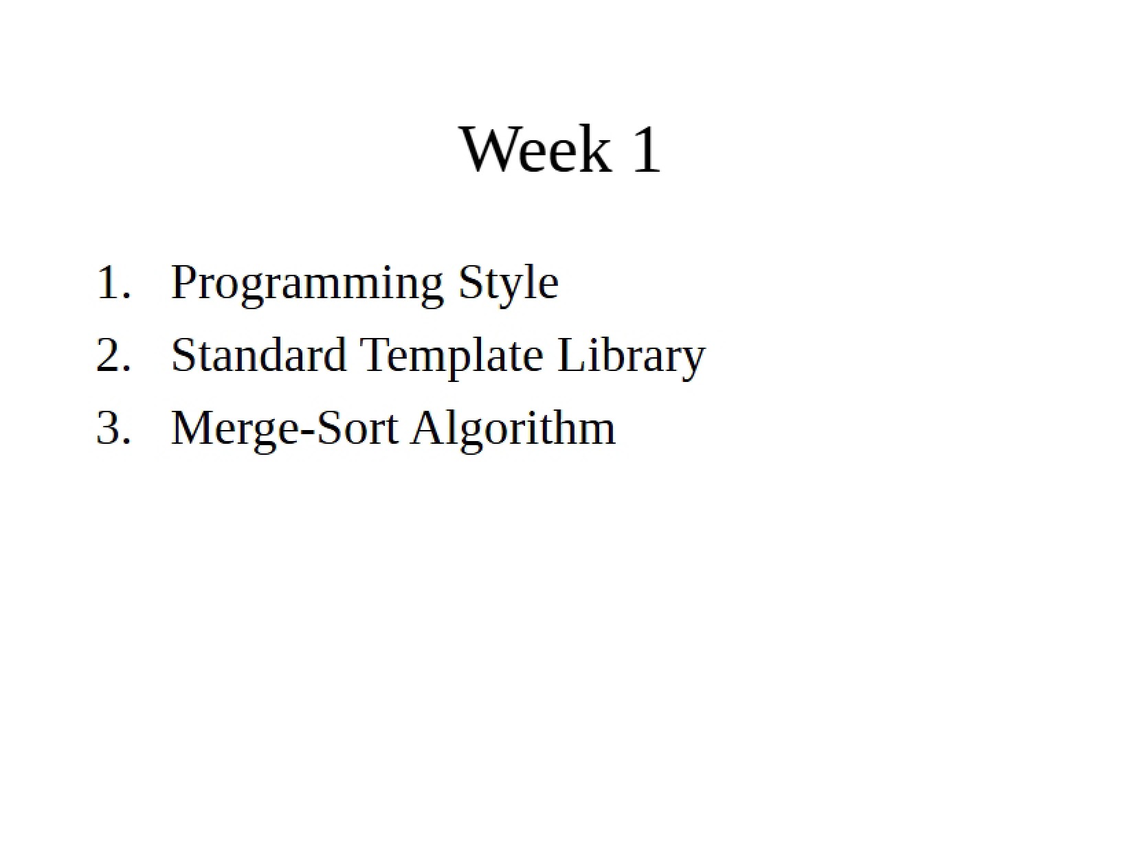 Advanced Programming Tools Week One
