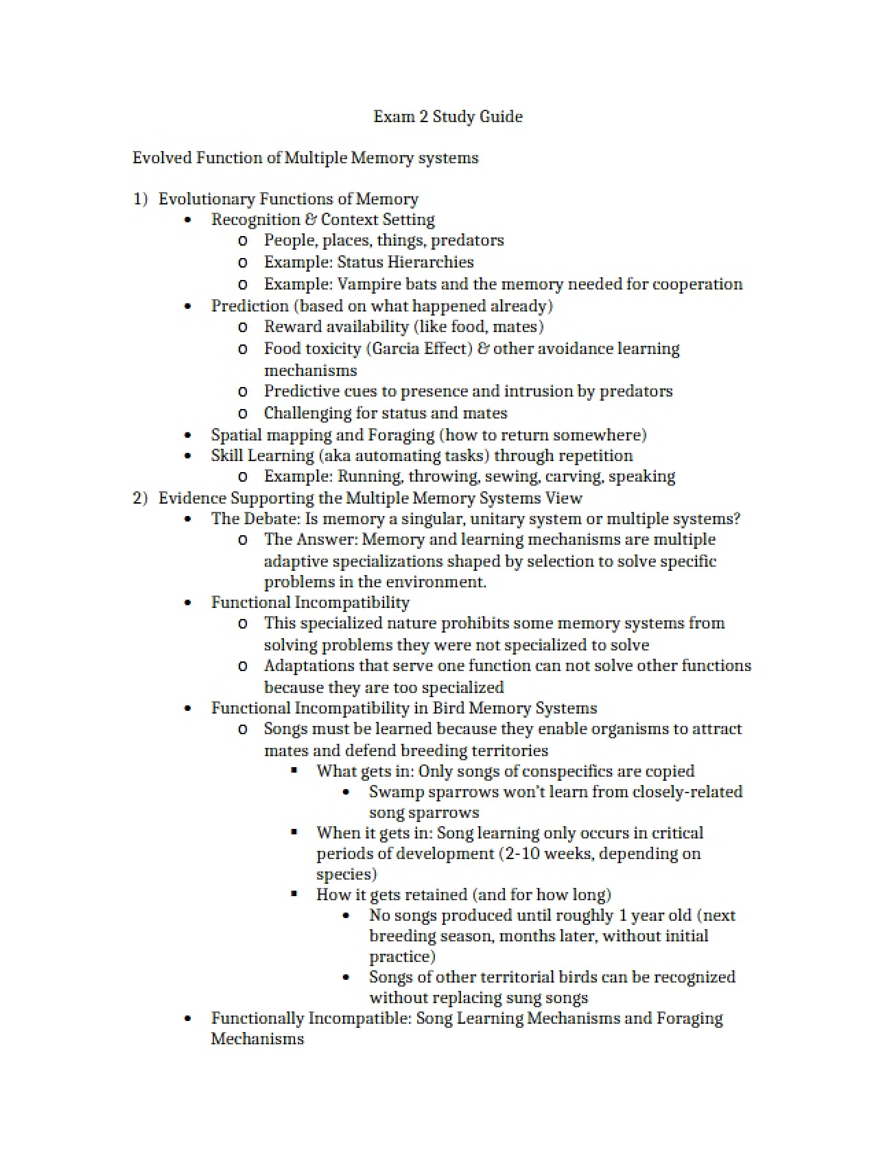 Study Guide for the Second Cognitive Psychology Test