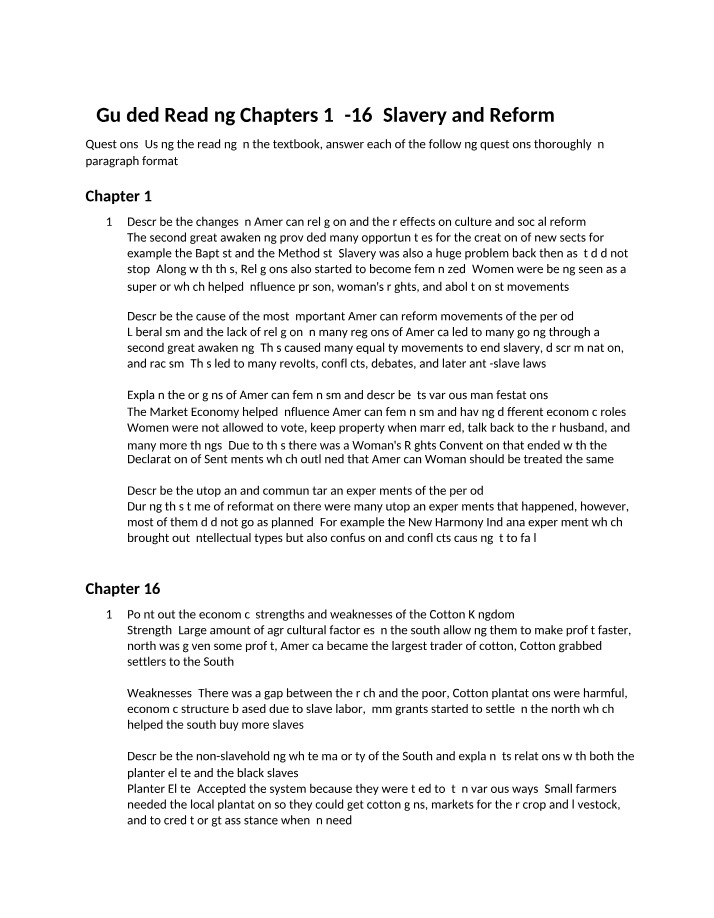 Chapters 15-16 Guided Reading