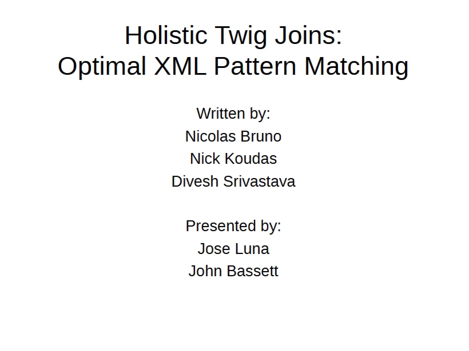 Pattern Matching for XML Optimization