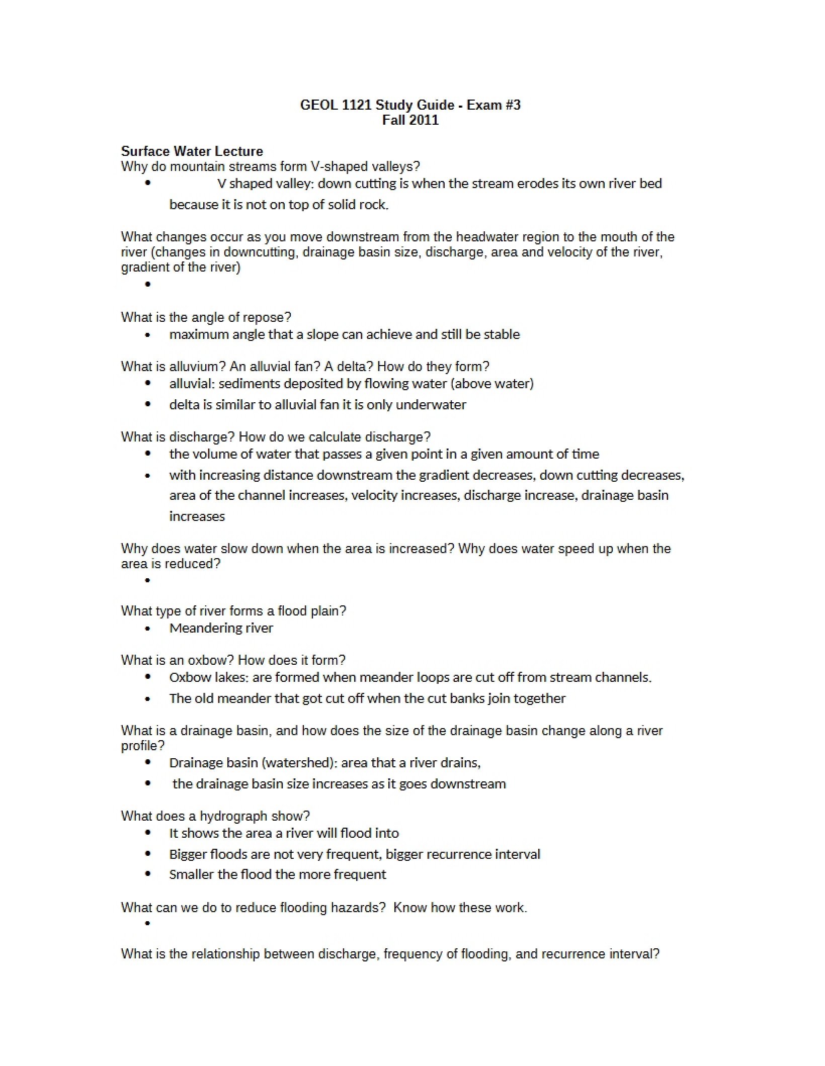 Third Exam
