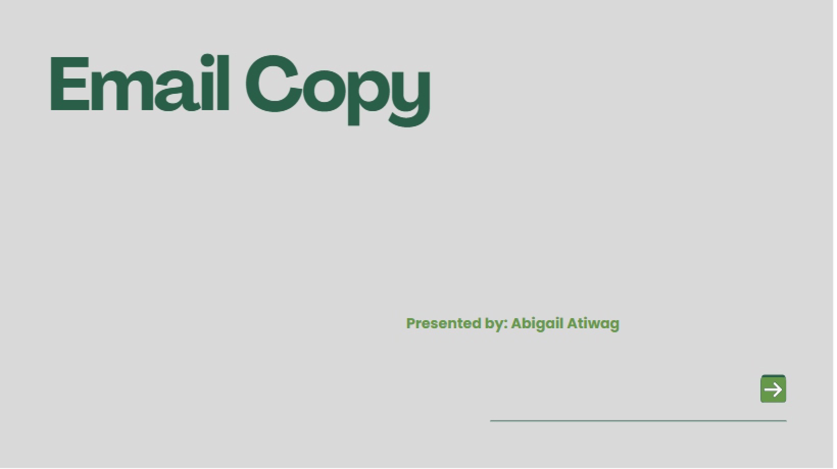 Copywriting for Email