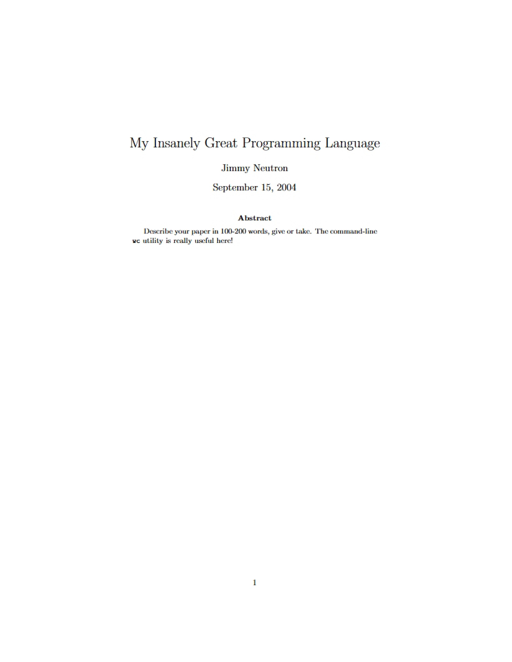 Passing Parameters