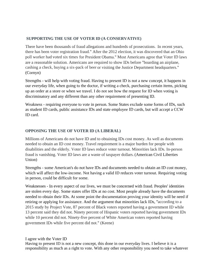 Voter ID Laws Debate - Pros and Cons
