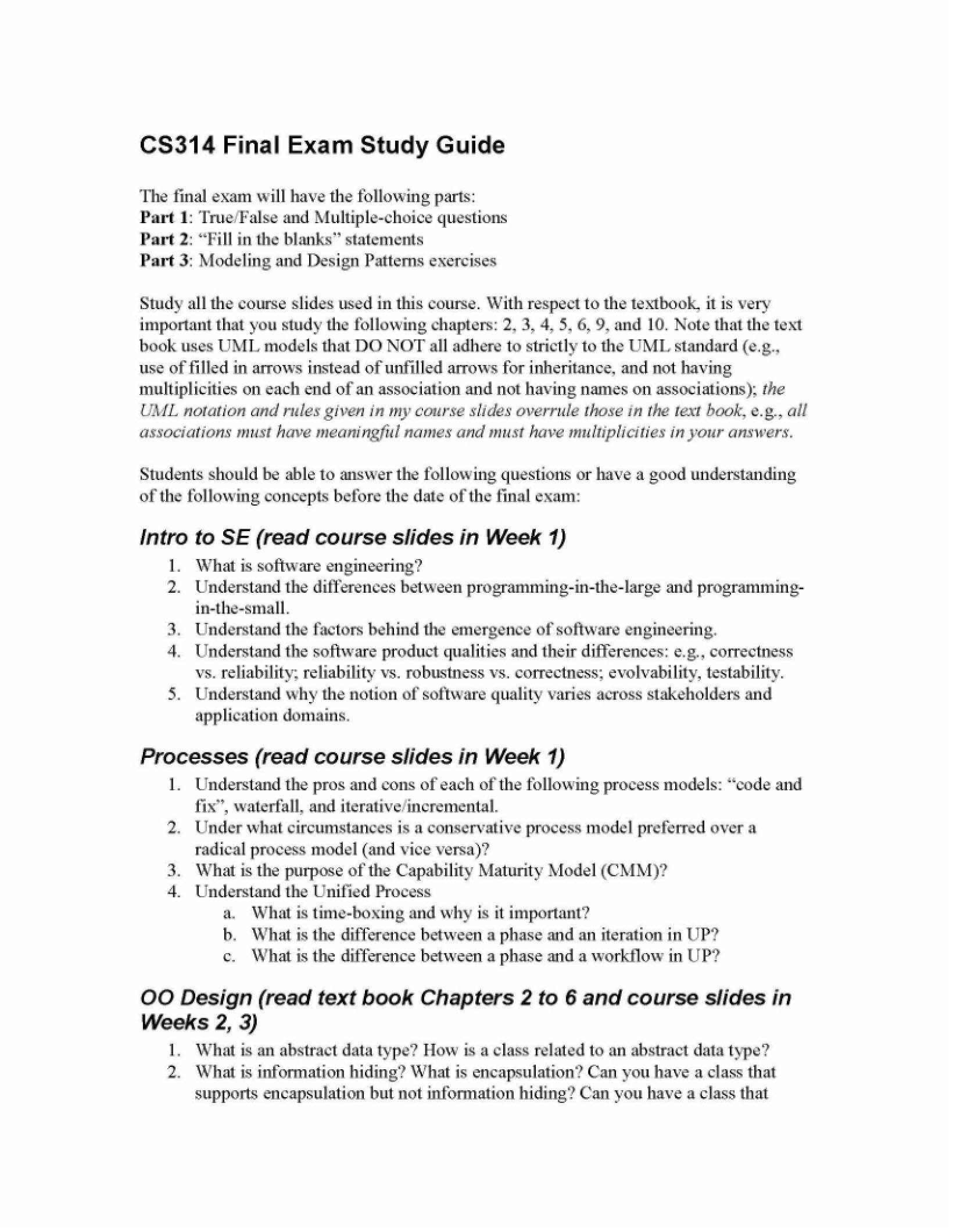 Software Development Study Guide