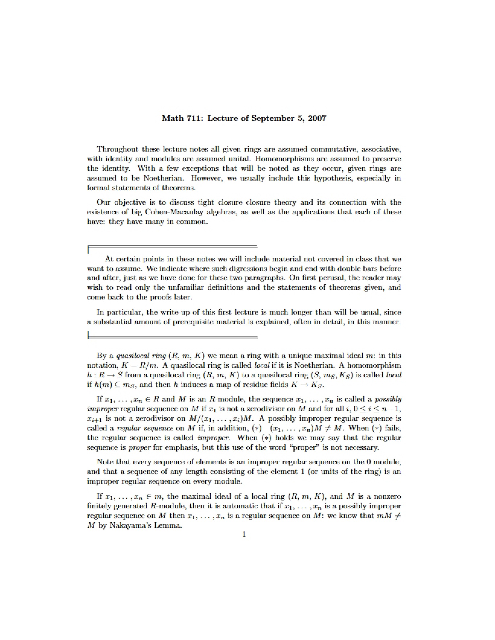 Lecture Note 1