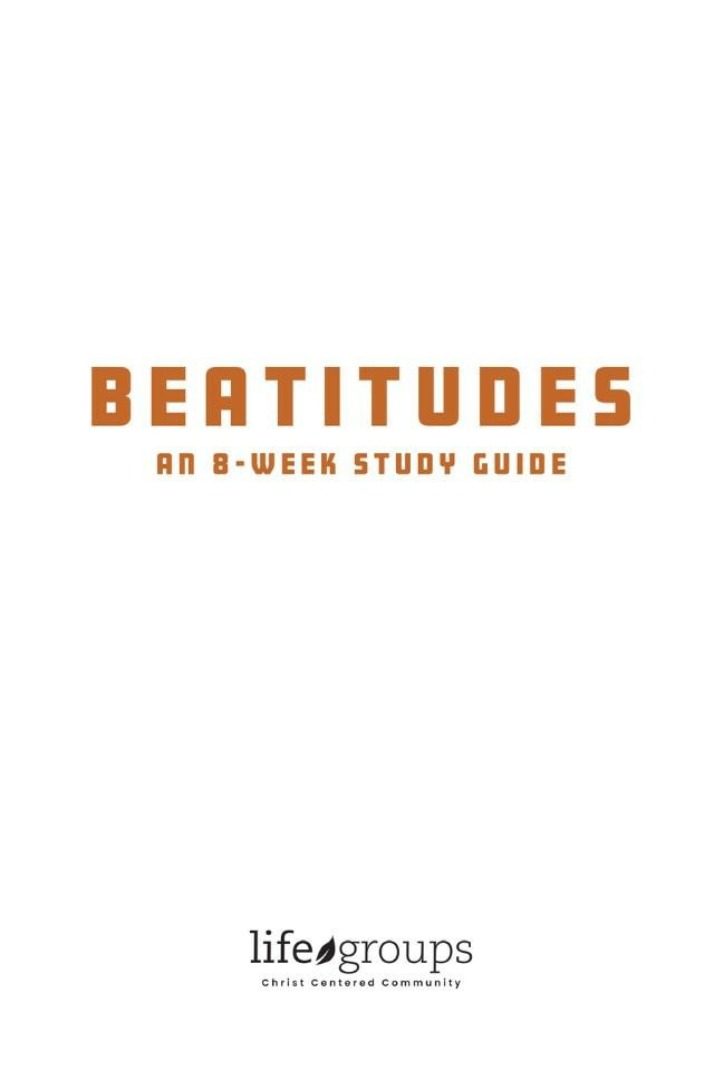 Week 7 Beatitudes