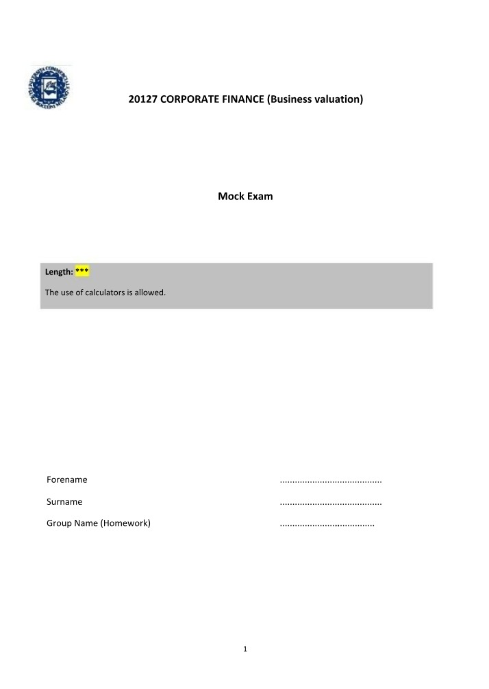 Pampari Business Valuation and Financial Analysis