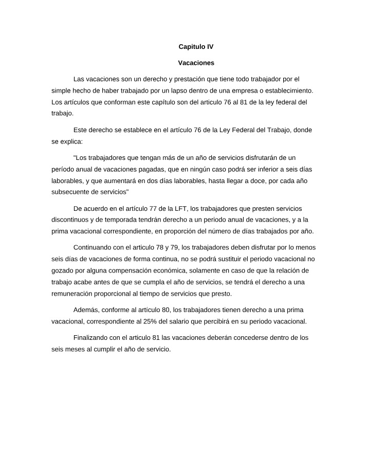 Worker Benefits and Vacation Rights in Mexico