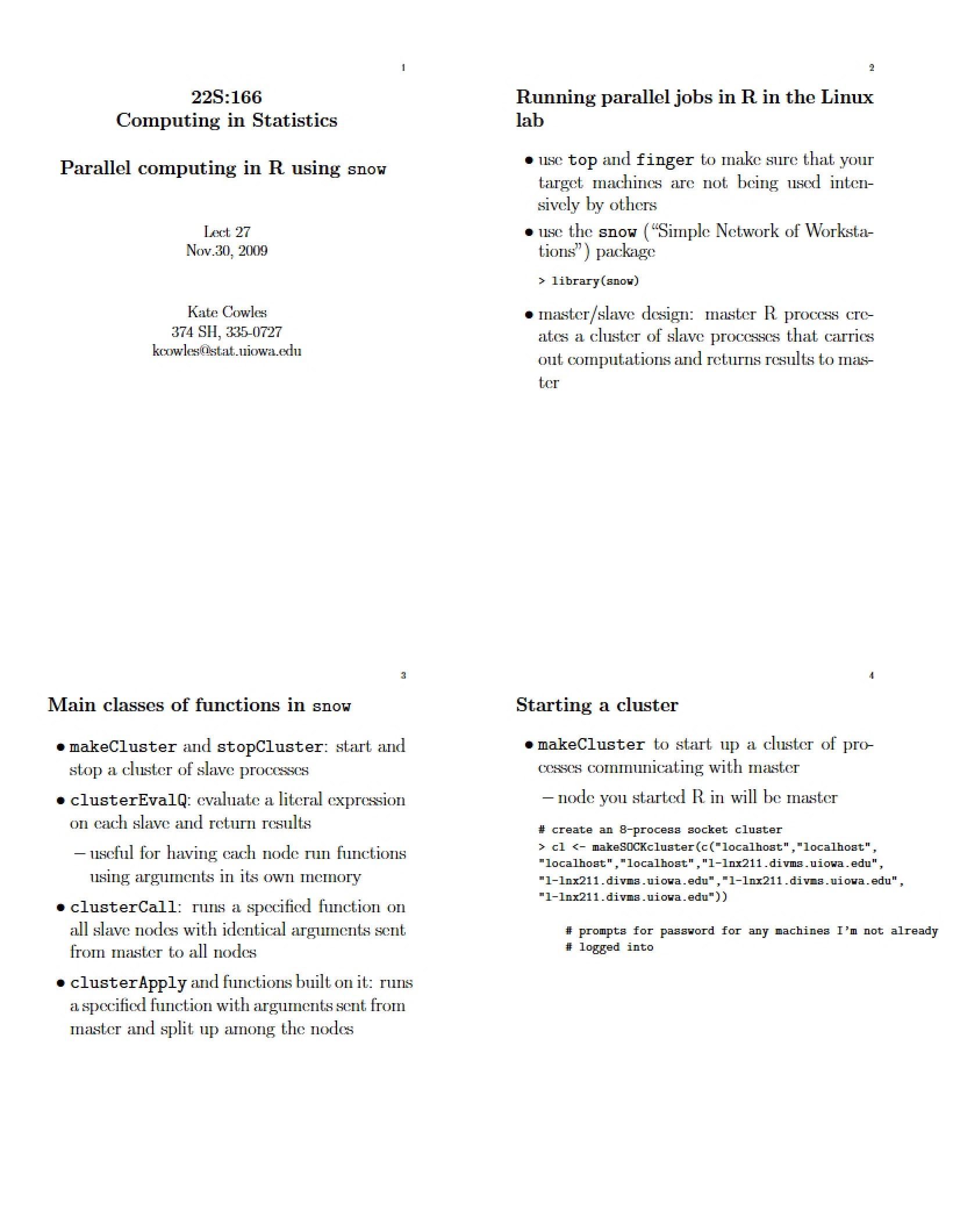 Statistics and Computing (2)