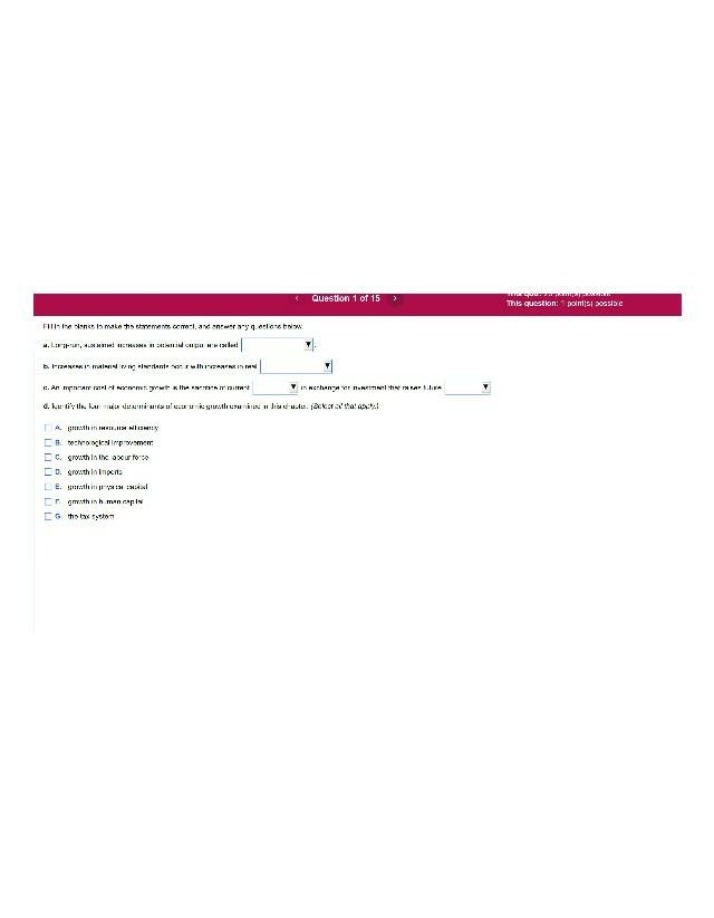 Exam Question on Economic Growth Drivers