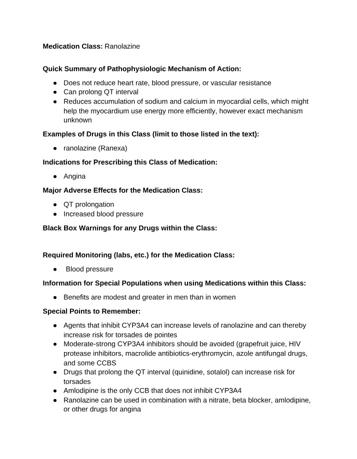Ranolazine - Mechanism and Benefits Guide