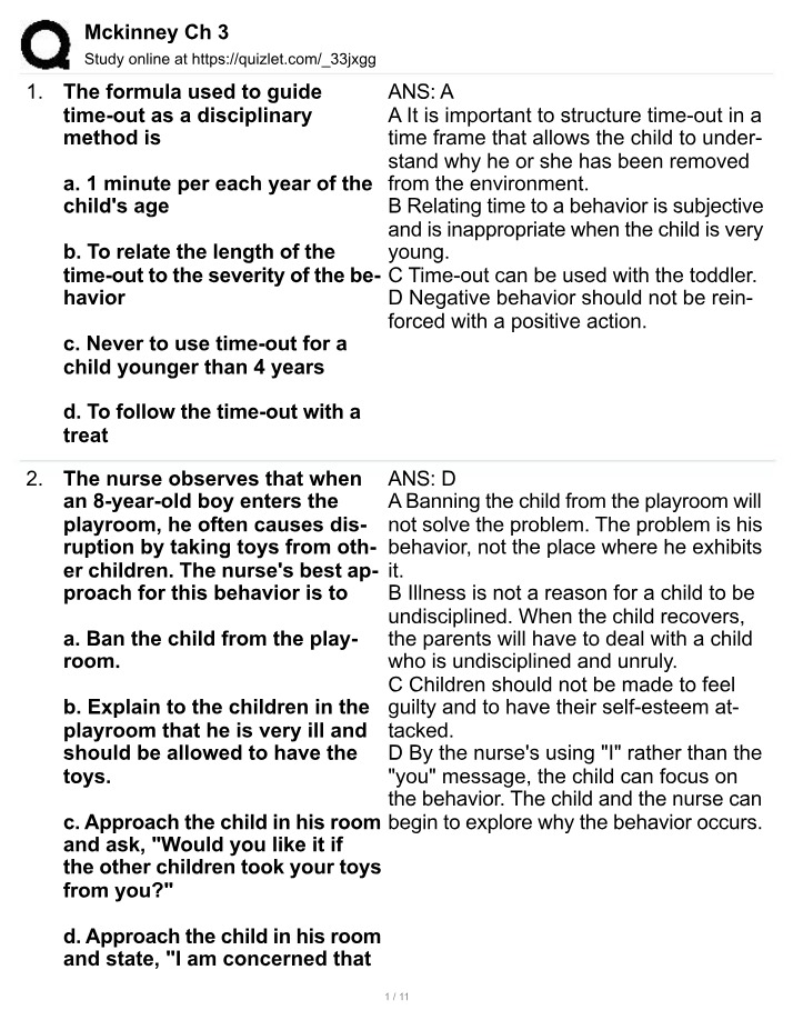 Chapter 3 Exam (McKinney)