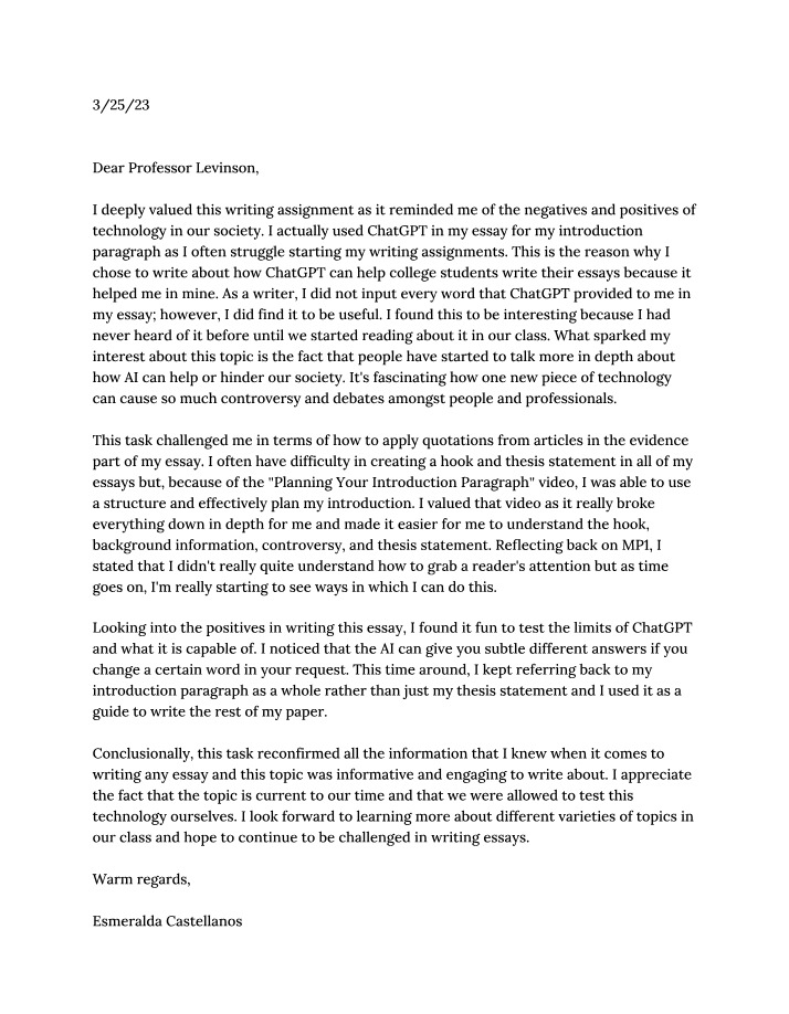 ChatGPT's Impact on Essay Writing for College Students