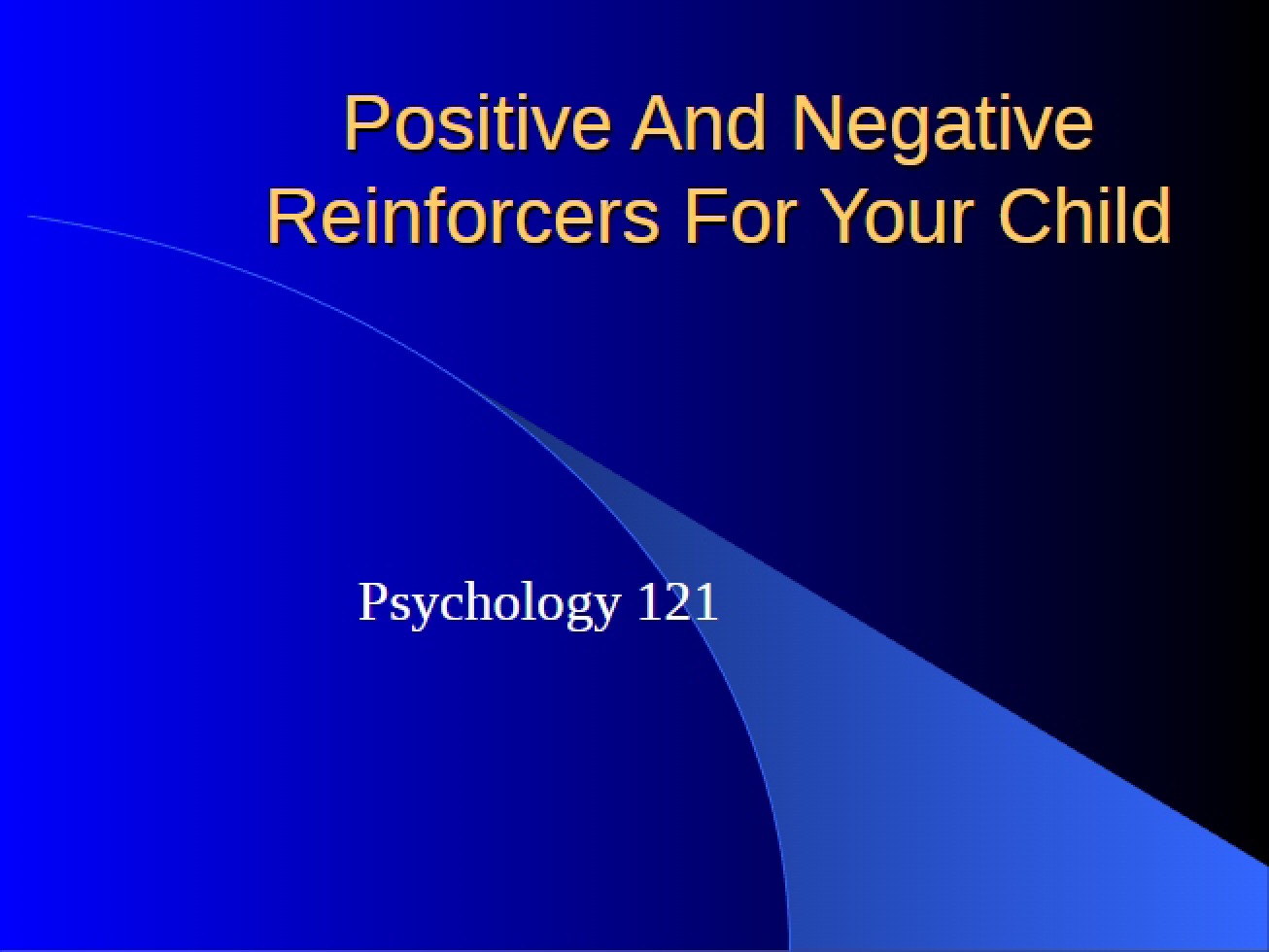 Child Reinforcement Positive and Negative Strategies