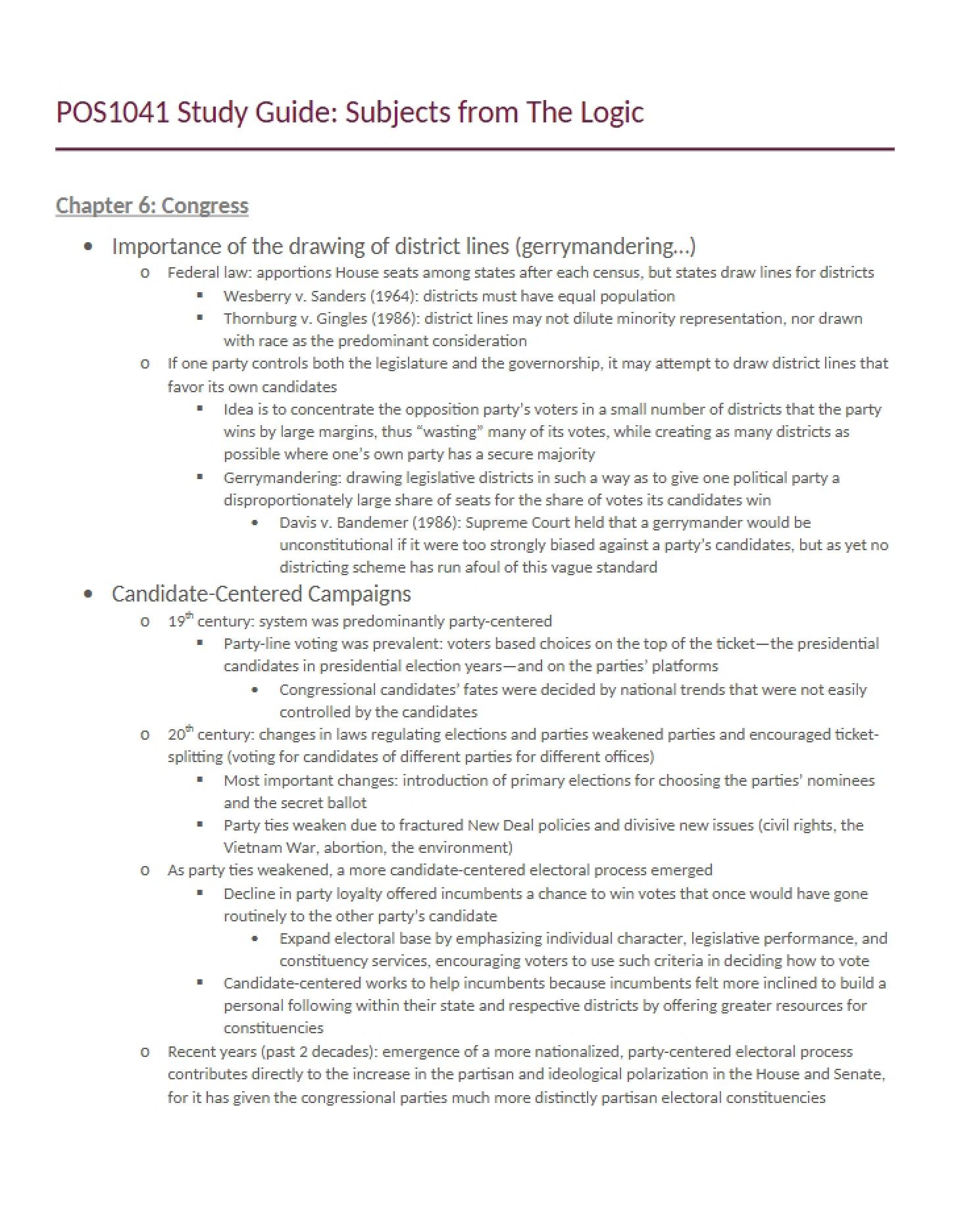 Congress Chapter 6