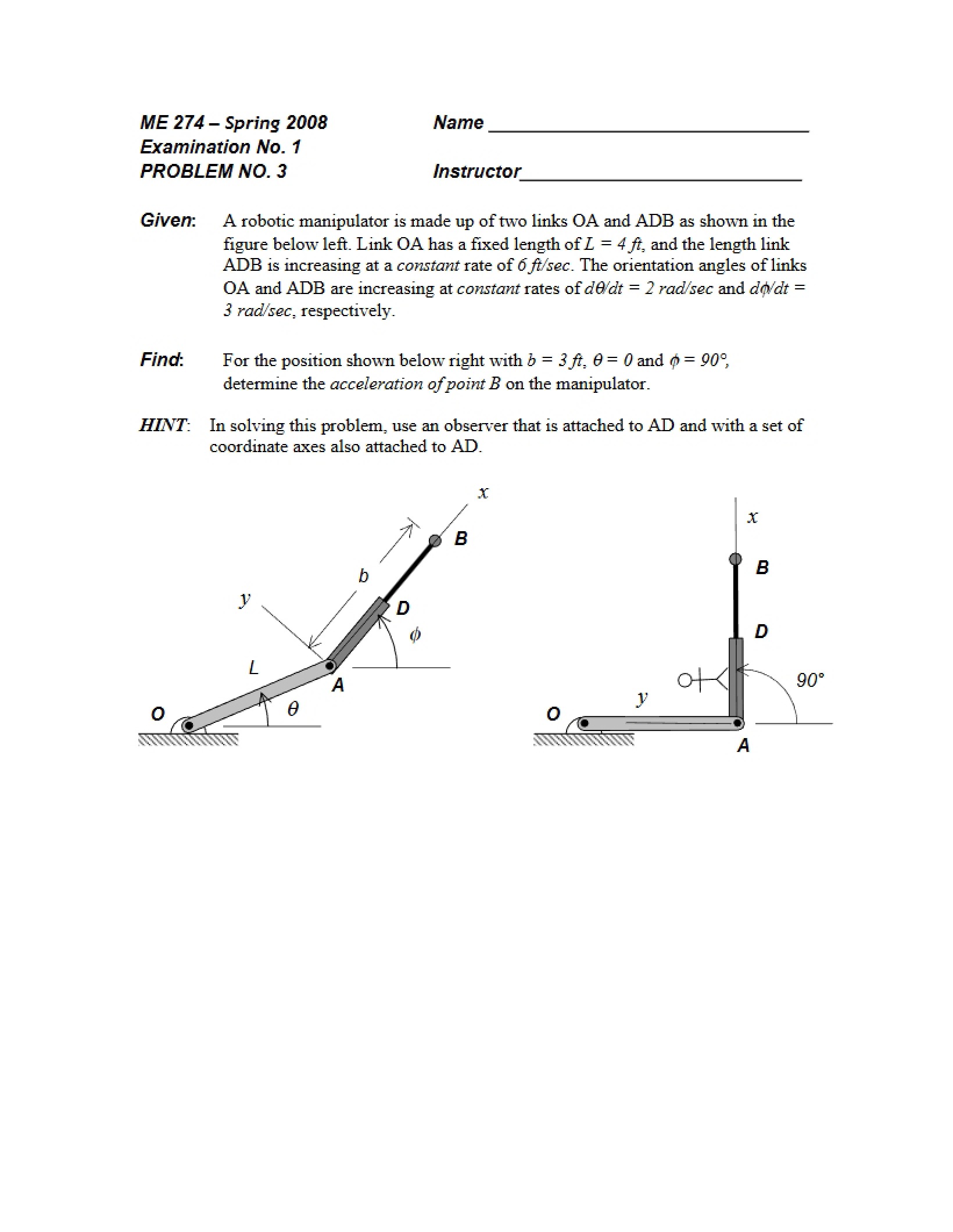 Sample Questions for Exam Two